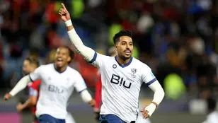Salem Al Dawsari celebra su segundo gol ante el Flamengo