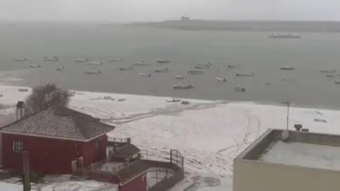 La intensa granizada de Sanlúcar de Barrameda La intensa granizada de Sanlúcar de Barrameda