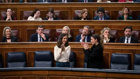 Las ministras de Derechos Sociales, Ione Belarra, y de Igualdad, Irene Montero Las ministras de Derechos Sociales, Ione Belarra, y de Igualdad, Irene Montero