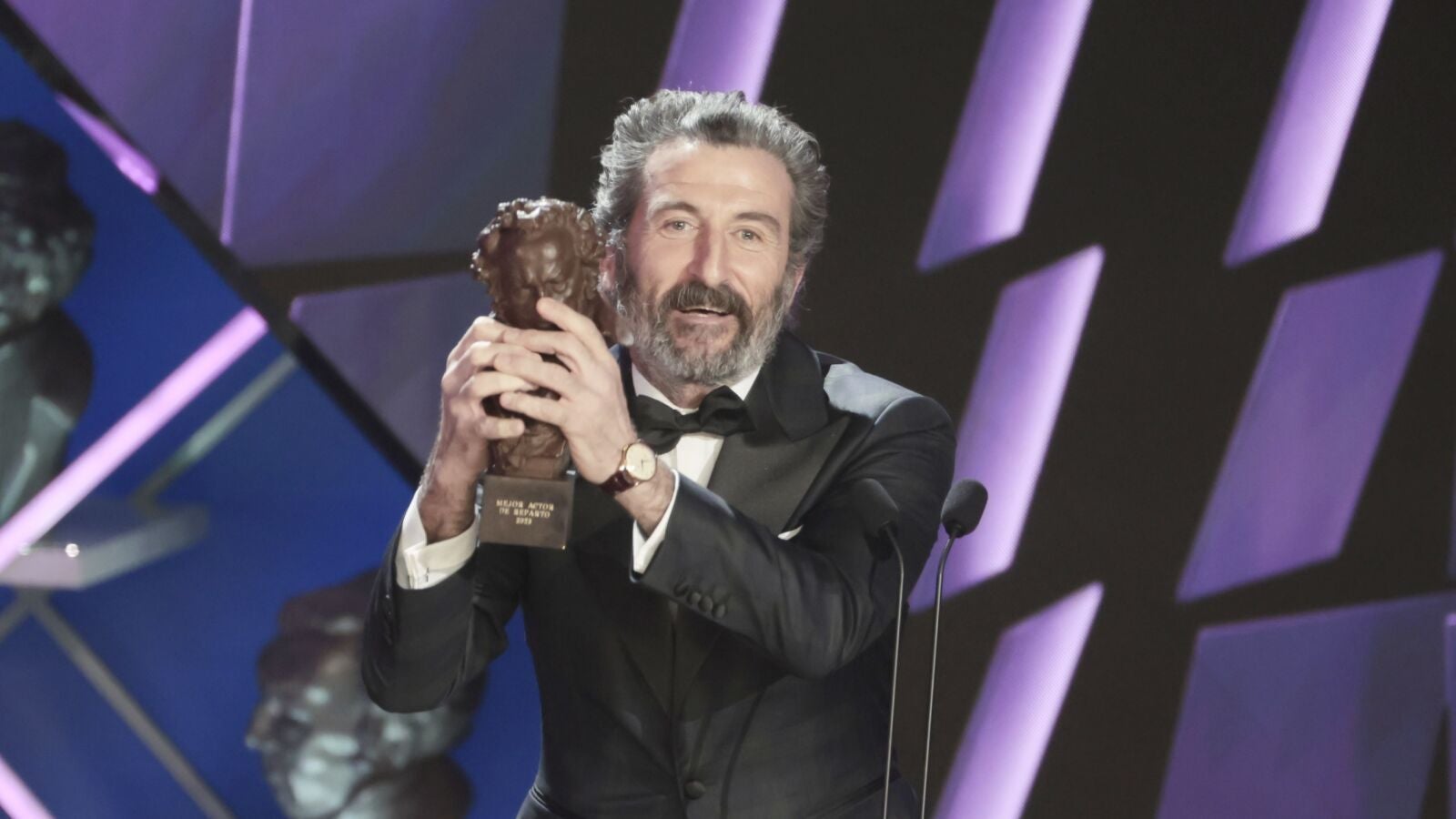 Luis Zahera, tras llevarse el Goya a Mejor Actor Reparto por 'As bestas': 