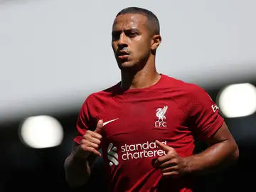 Thiago Alcántara en un partido del Liverpool Thiago Alcántara en un partido del Liverpool