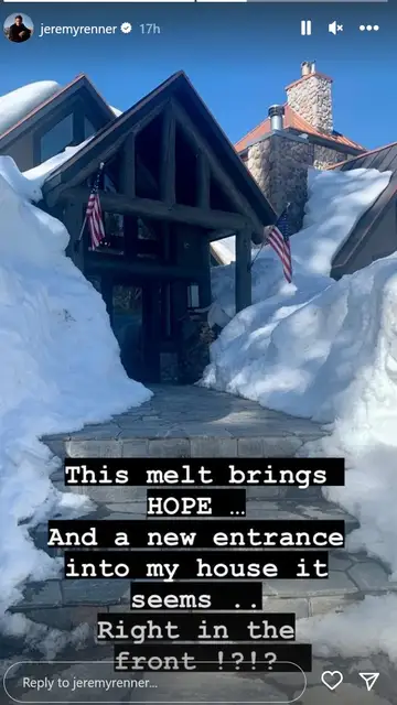 Jeremy Renner en su IG Jeremy Renner en su IG