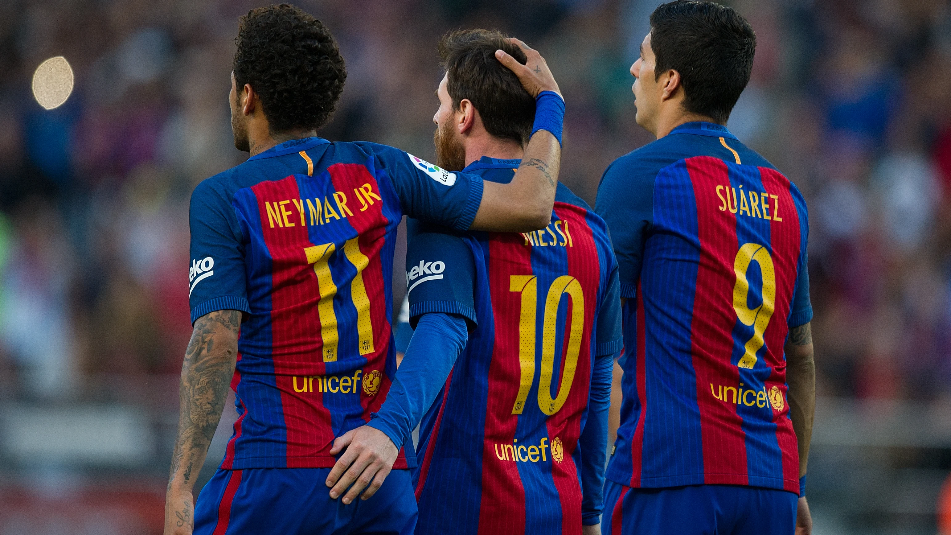 Neymar, Messi y Suárez en 2017 Neymar, Messi y Suárez en 2017