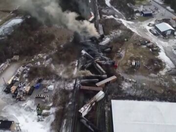 Imágenes del accidente del tren en Ohio 