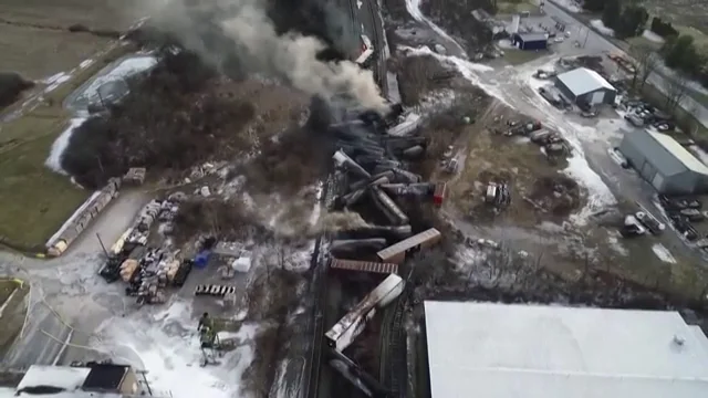Imágenes del accidente del tren en Ohio Imágenes del accidente del tren en Ohio