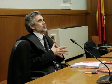 Cristóbal Martell, abogado de Dani Alves, durante la vista del recurso