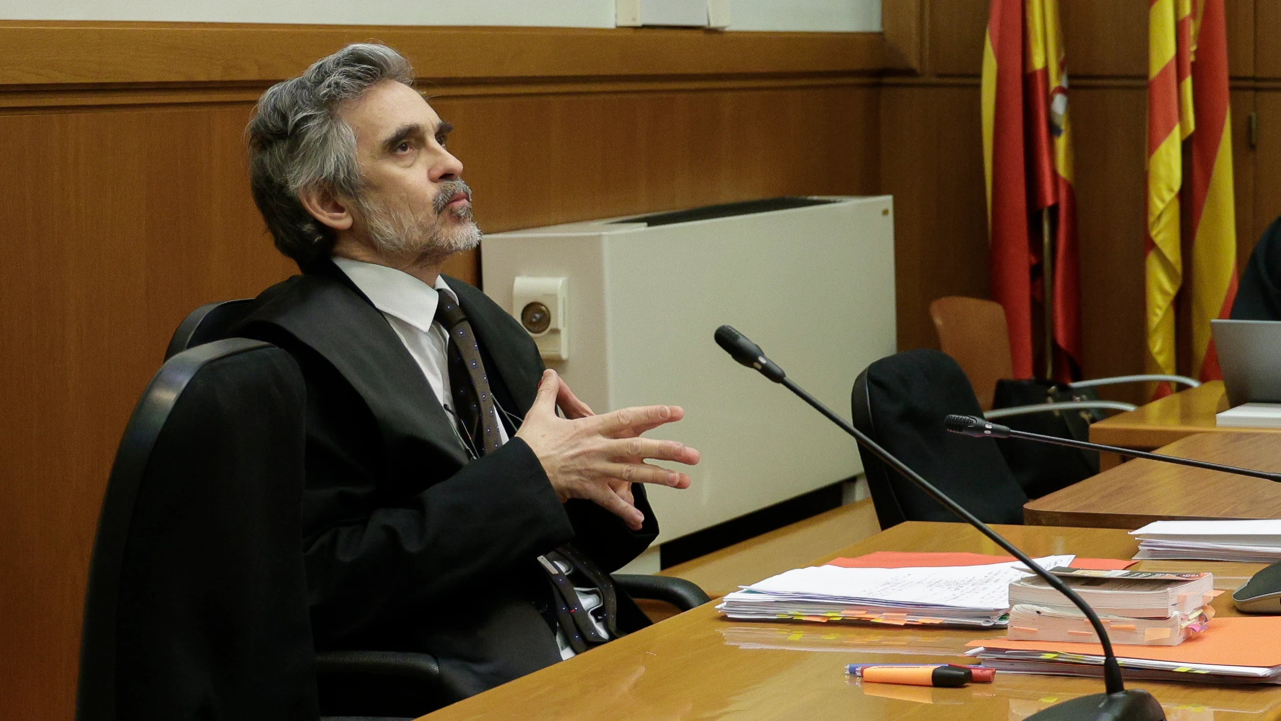 Crist&oacute;bal Martell, abogado de Dani Alves, durante la vista del recurso