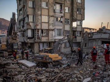 Imagen del resultado de los terremotos en una zona de Turquía