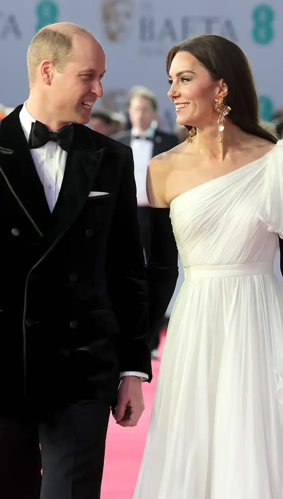 Kate Middleton y el príncipe Guillermo, en los Bafta