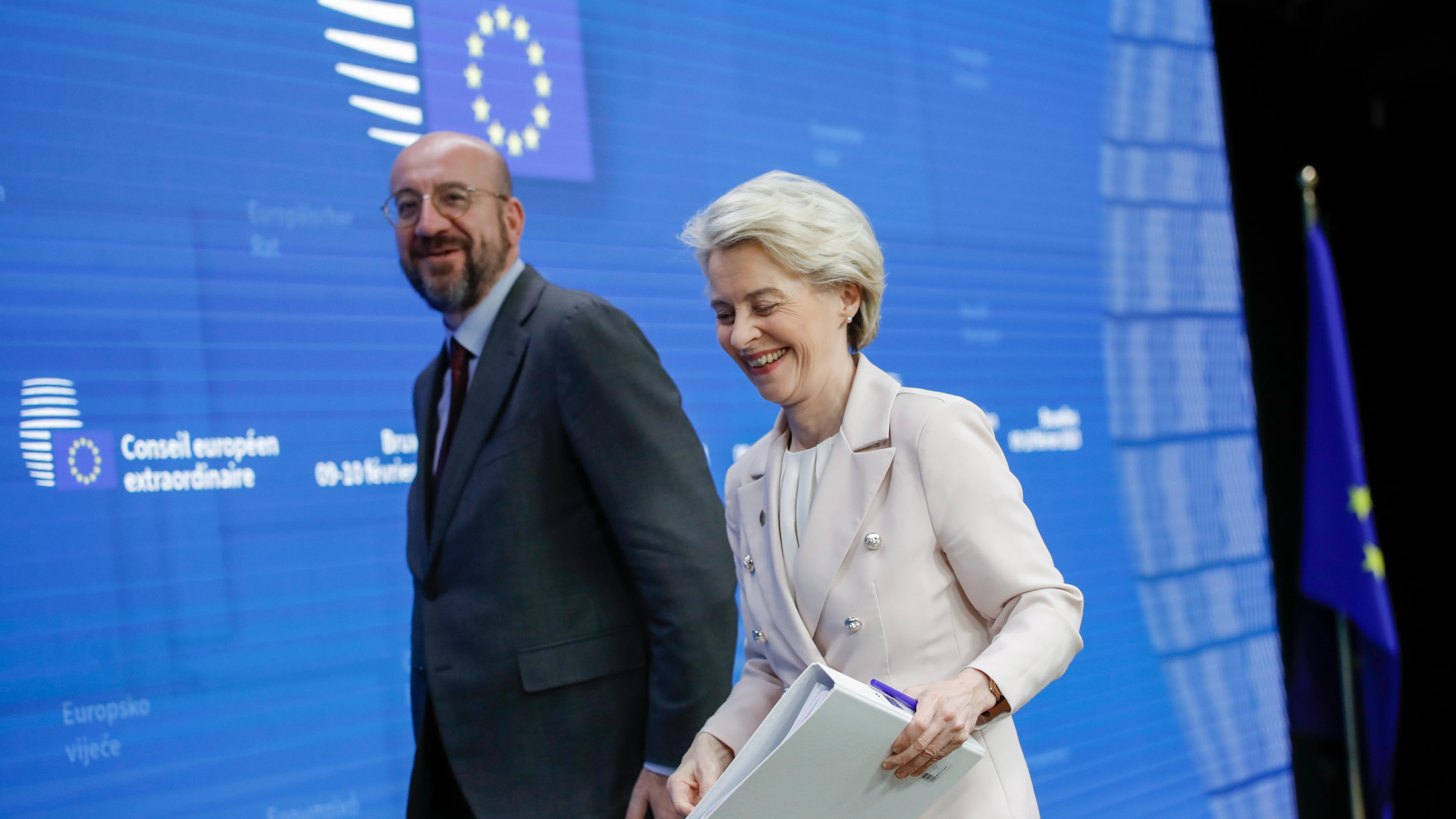 Ursula von der Leyen y Charles Michel