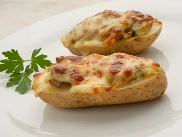 Patatas rellenas de champiñones al ajillo, una receta socorrida y divertida de Karlos Arguiñano Patatas rellenas de champiñones al ajillo, una receta socorrida y divertida de Karlos Arguiñano