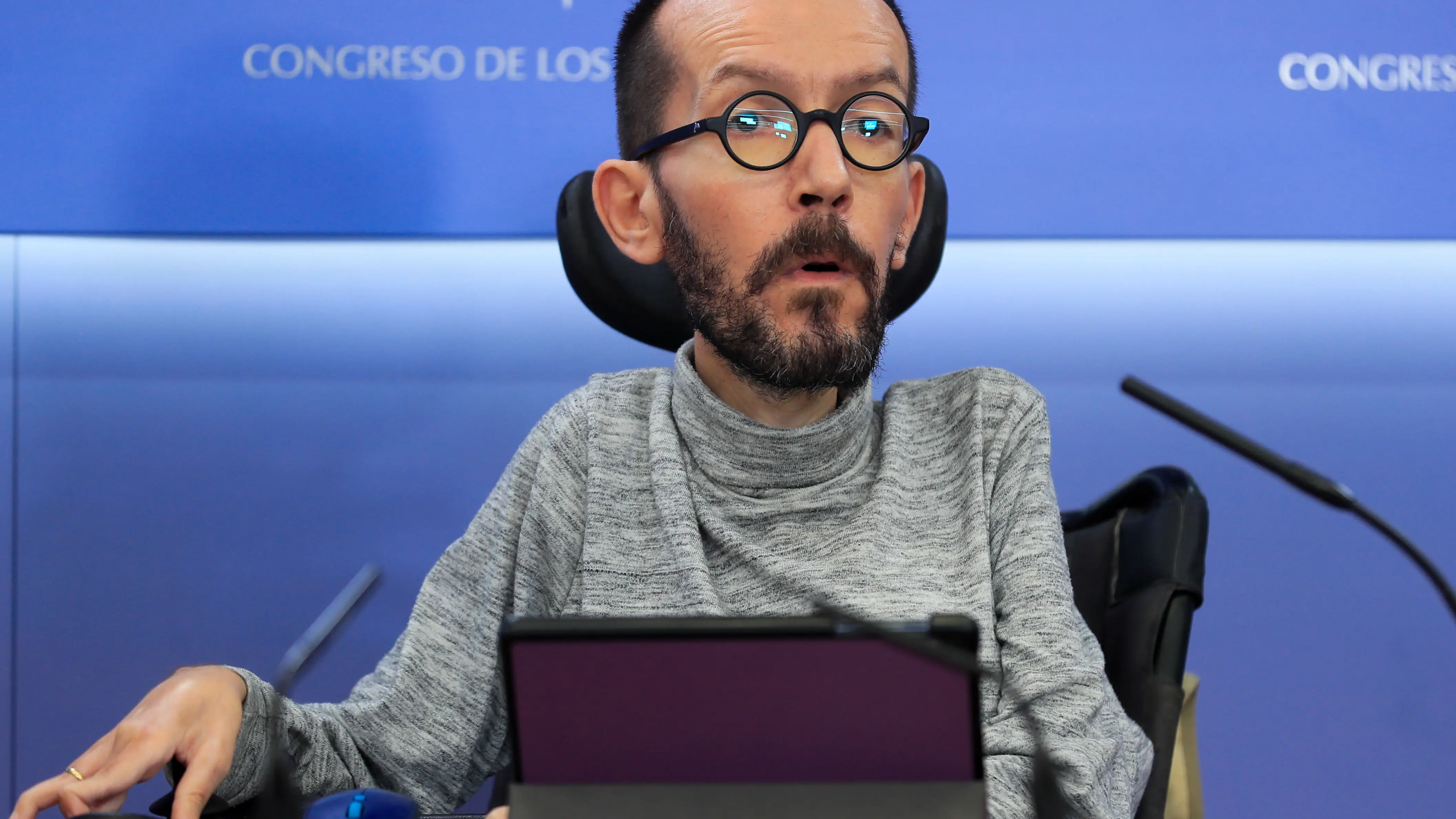 El portavoz de Unidas Podemos en el Congreso, Pablo Echenique El portavoz de Unidas Podemos en el Congreso, Pablo Echenique