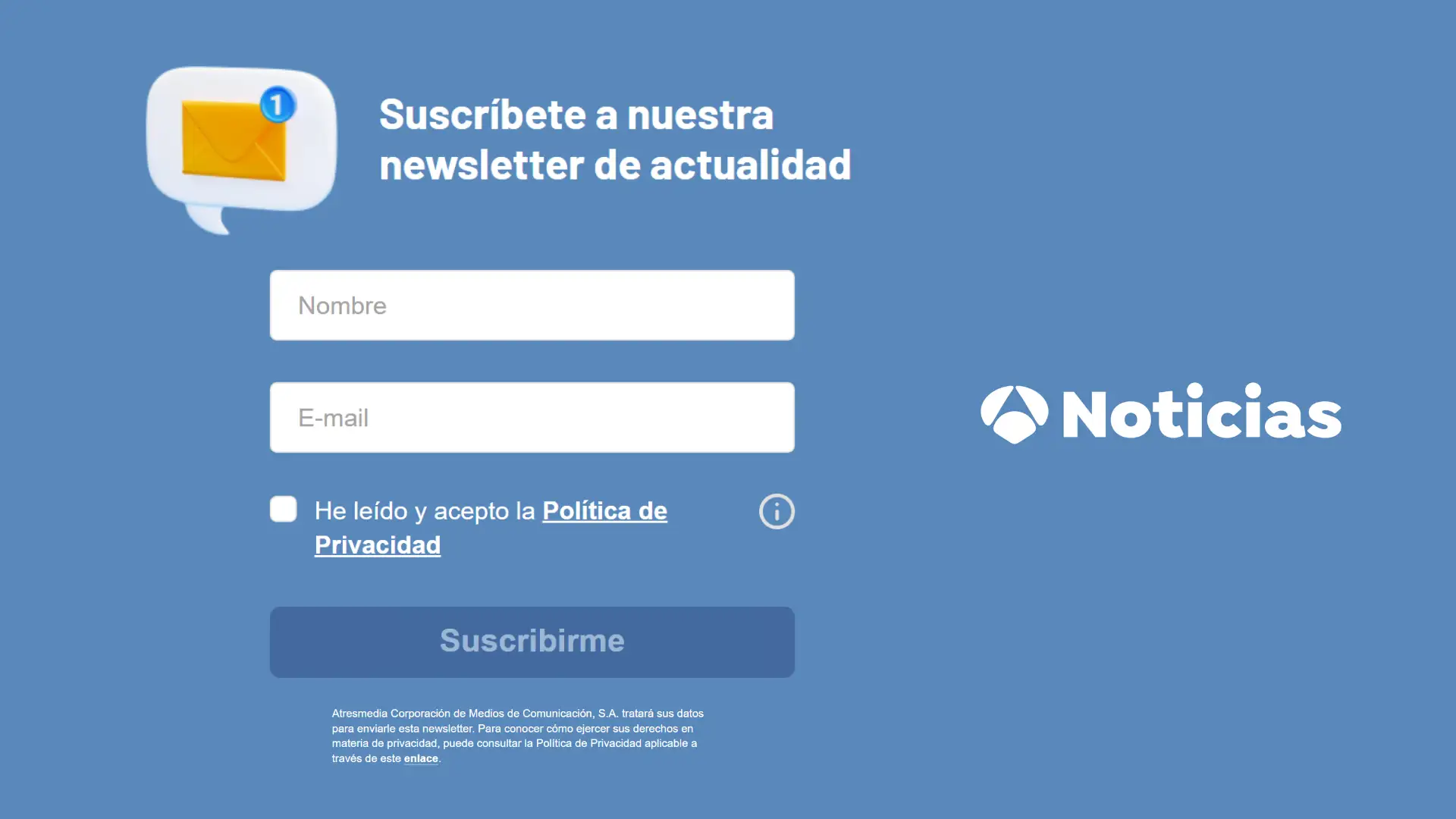 Proceso de suscripción a la newsletter Proceso de suscripción a la newsletter