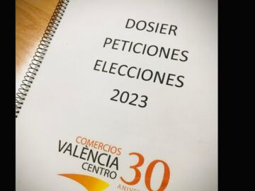 Dosier de peticiones realizado por los comerciantes de Valencia para los políticos