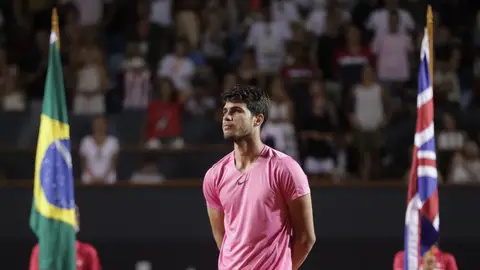 Carlos Alcaraz, tras la final ante Cameron Norrie en Río de Janeiro Carlos Alcaraz, tras la final ante Cameron Norrie en Río de Janeiro