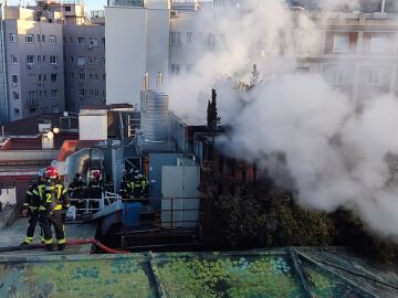 Incendio en la azotea del hotel Santo Domingo de Madrid