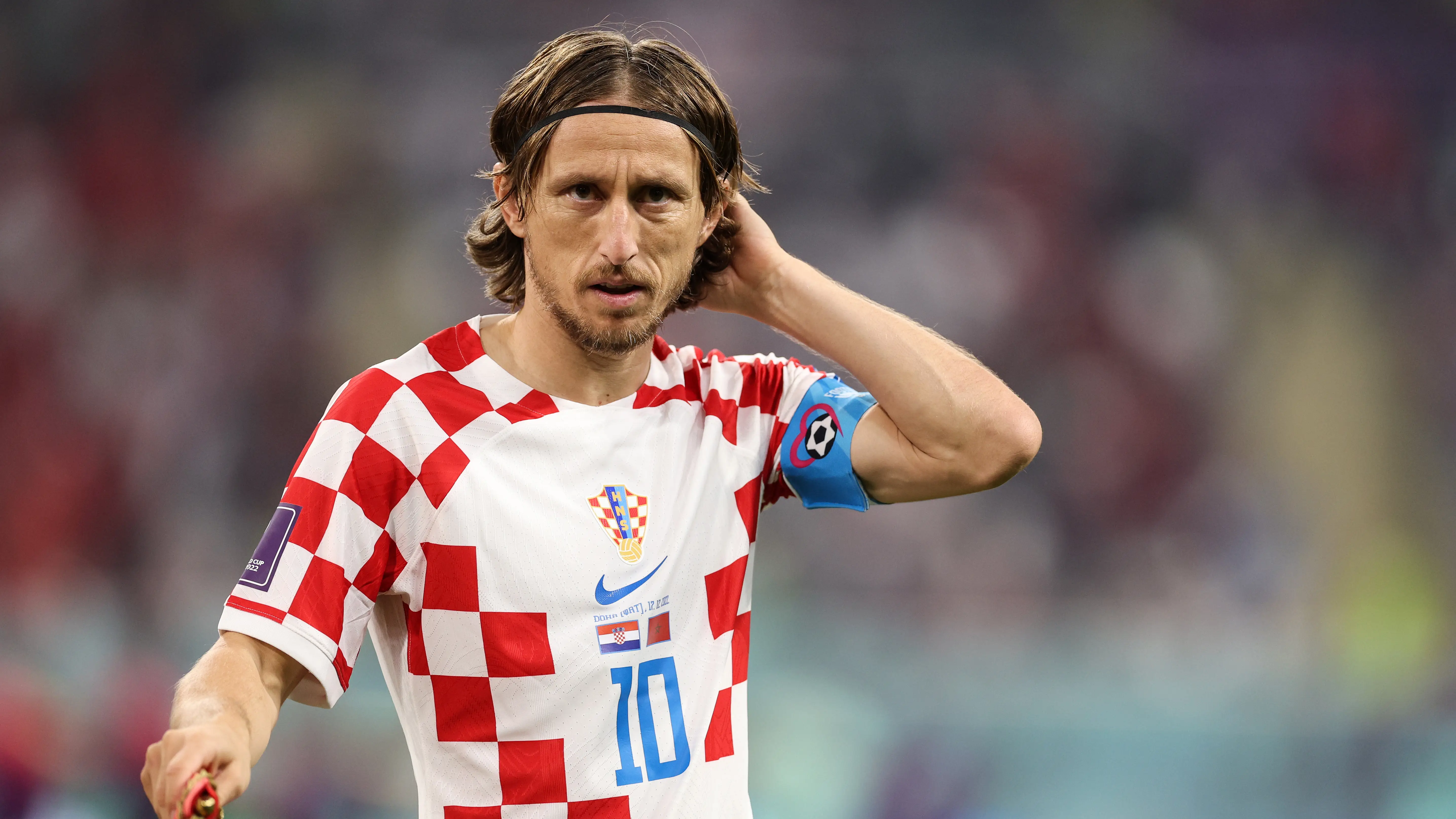 Modric, en el partido contra Marruecos de la fase de grupos mundialista Modric, en el partido contra Marruecos de la fase de grupos mundialista