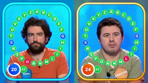 Empate en aciertos… ¡y en fallos!: El ajustadísimo duelo entre Orestes y Rafa en ‘El Rosco’ Empate en aciertos… ¡y en fallos!: El ajustadísimo duelo entre Orestes y Rafa en ‘El Rosco’