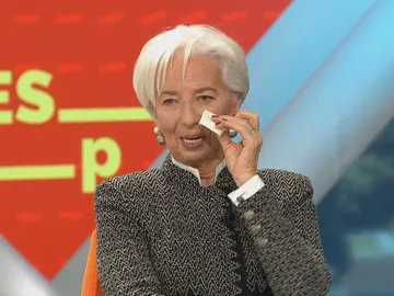 Christine Lagarde emocionada Christine Lagarde emocionada