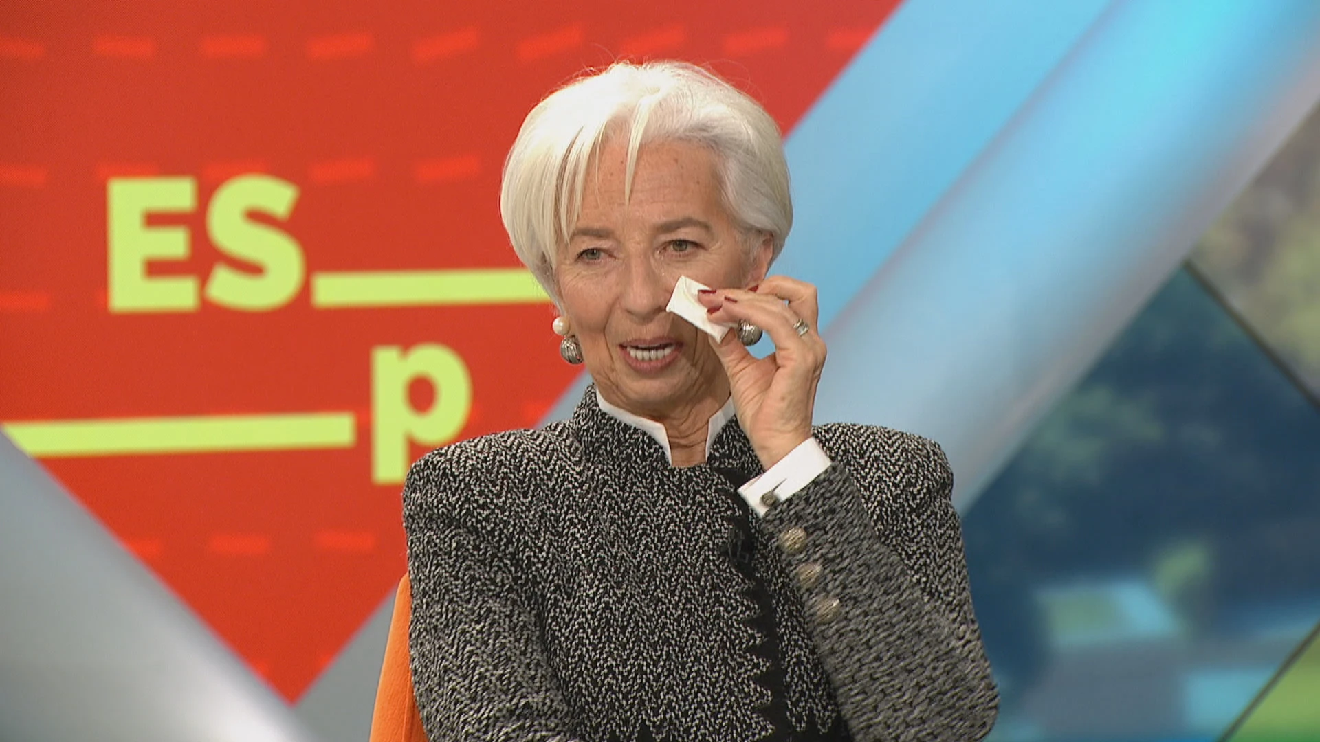 Christine Lagarde emocionada Christine Lagarde emocionada