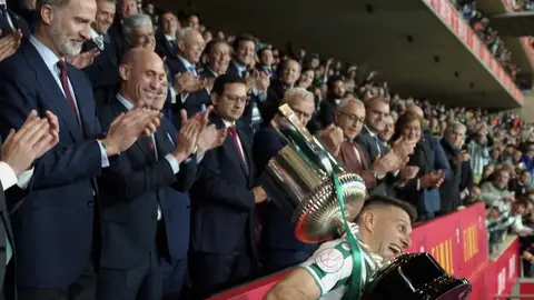 Felipe VI en la Copa del Rey con Joaquín Felipe VI en la Copa del Rey con Joaquín
