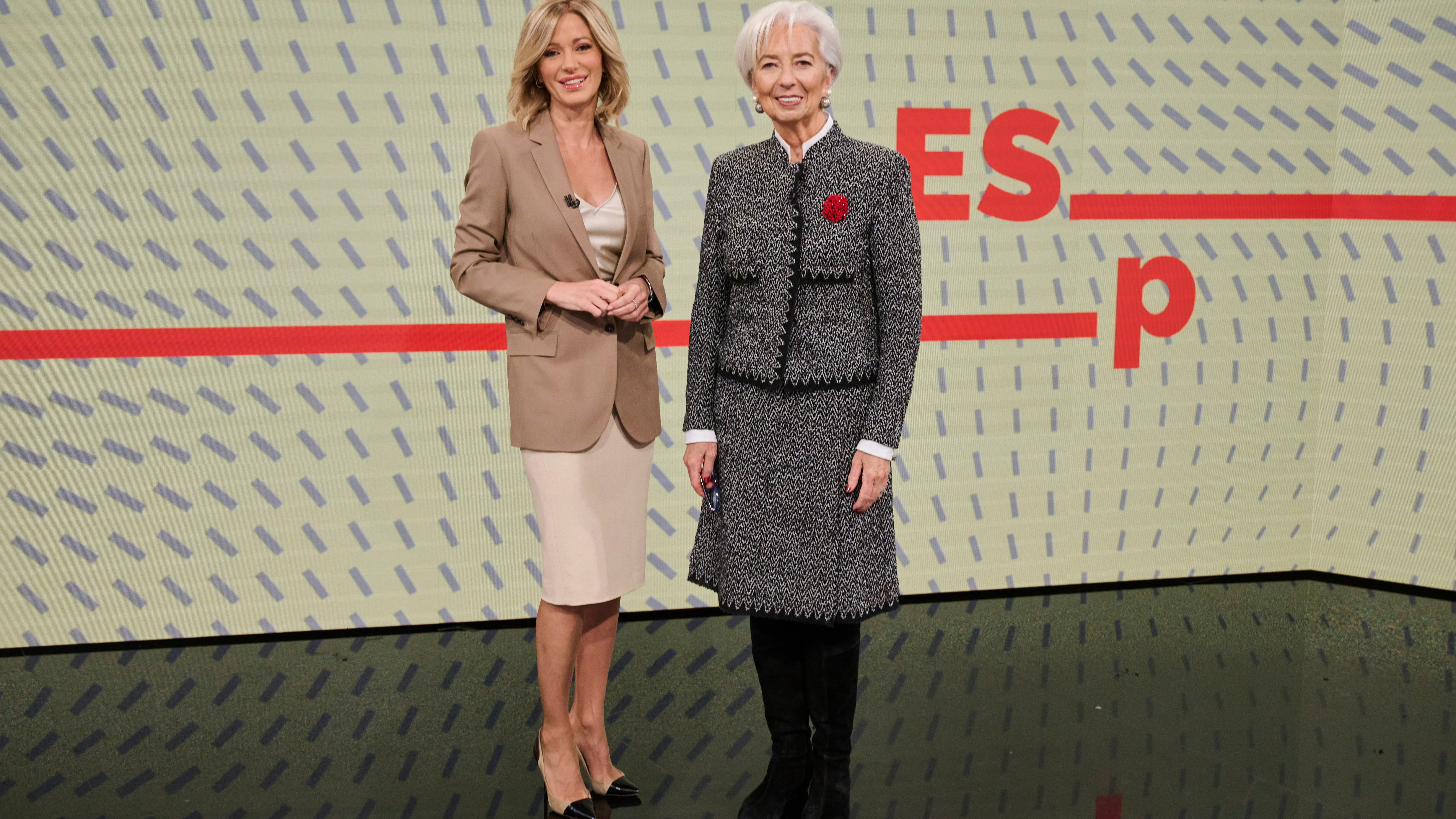 Susanna Griso y Christine Lagarde en Espejo P&uacute;blico.