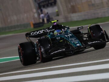 El Aston Martin de Fernando Alonso en la clasificación del GP de Bahréin