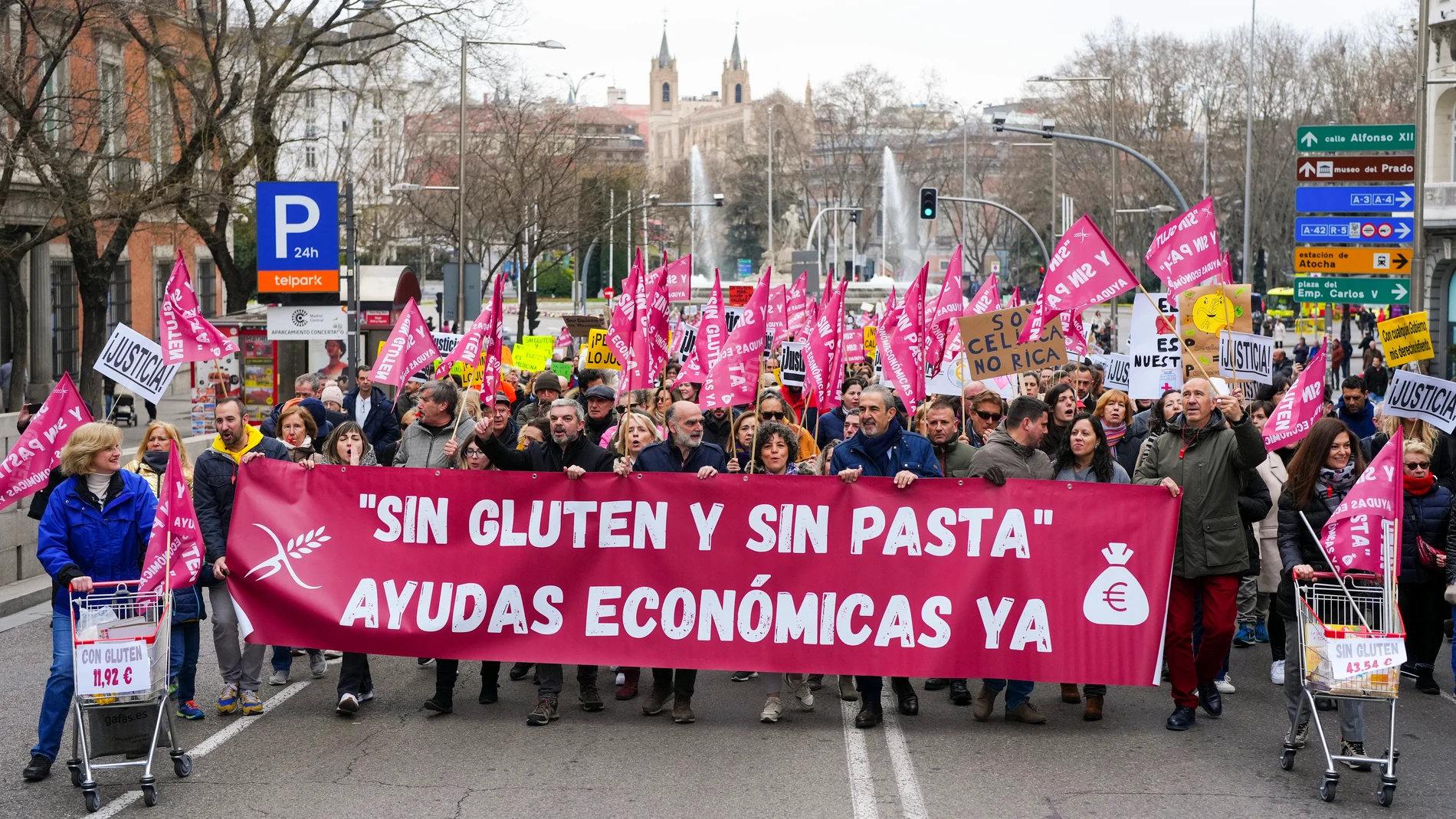 Manifestación en Madrid por el encarecimiento de los productos sin gluten