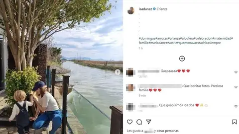 María Adánez con su hijo María Adánez con su hijo
