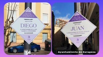 Carteles de la 'Ruta de los Pioneros' de Zamora