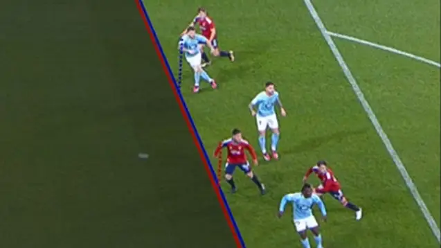 Imagen del VAR con el fuera de juego del 'Chimy' en el gol anulado a Abde Imagen del VAR con el fuera de juego del 'Chimy' en el gol anulado a Abde