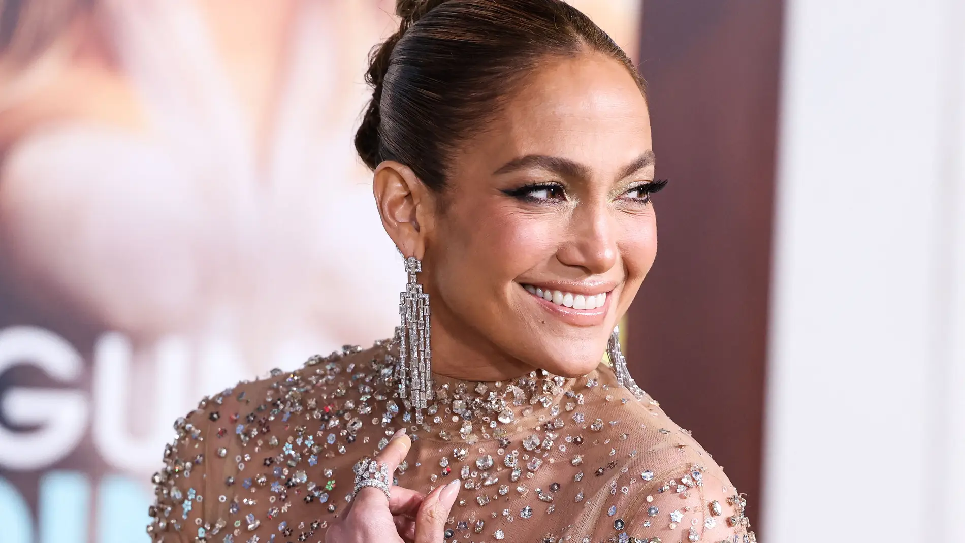 Jennifer Lopez en una premiere en Los Angeles