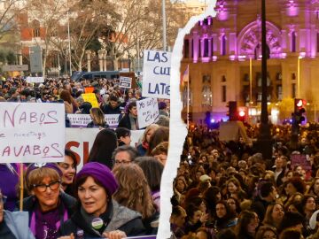Las dos manifestaciones en Madrid