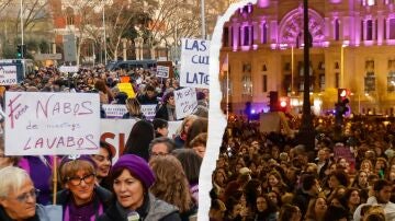 Las dos manifestaciones en Madrid