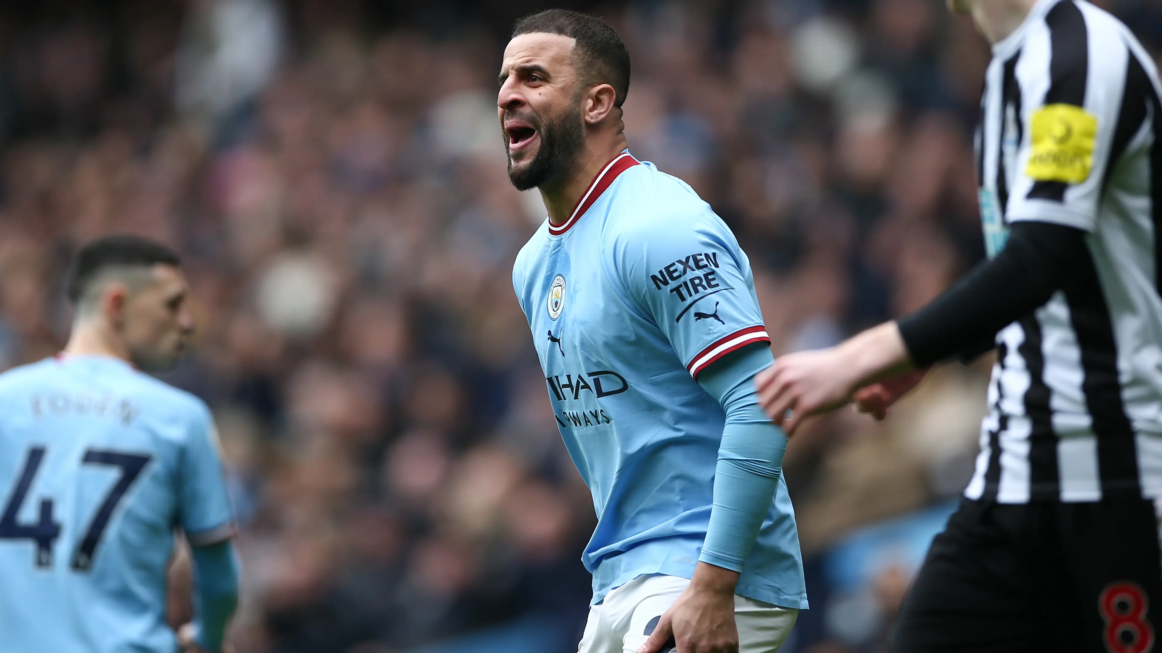 Kyle Walker, en un partido del Manchester City