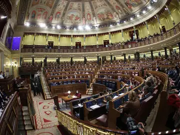 Vista del hemiciclo durante un Pleno del Congreso Vista del hemiciclo durante un Pleno del Congreso