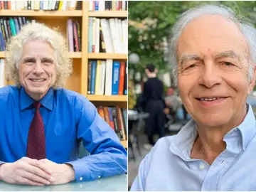 Steven Pinker y Peter Singer Steven Pinker y Peter Singer