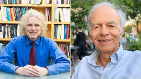 Steven Pinker y Peter Singer Steven Pinker y Peter Singer