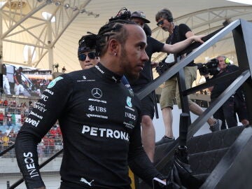 Lewis Hamilton, en el GP de Bahréin