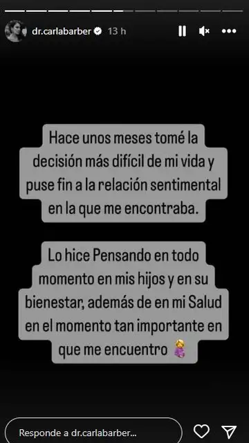 Mensaje Carla Barber Mensaje Carla Barber