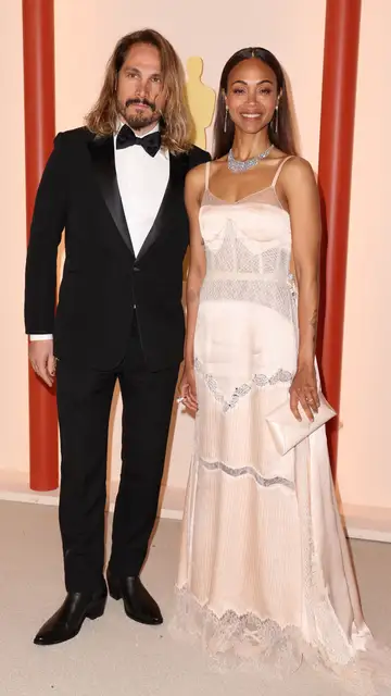 Marco Perego y Zoe Saldana Marco Perego y Zoe Saldana