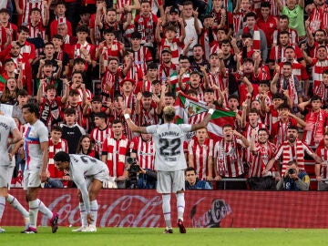 Raphinha celebra su gol ante el Athletic de Bilbao (0-1)