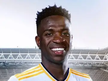 Vinicius con la posible camiseta del Real Madrid la próxima temporada Vinicius con la posible camiseta del Real Madrid la próxima temporada