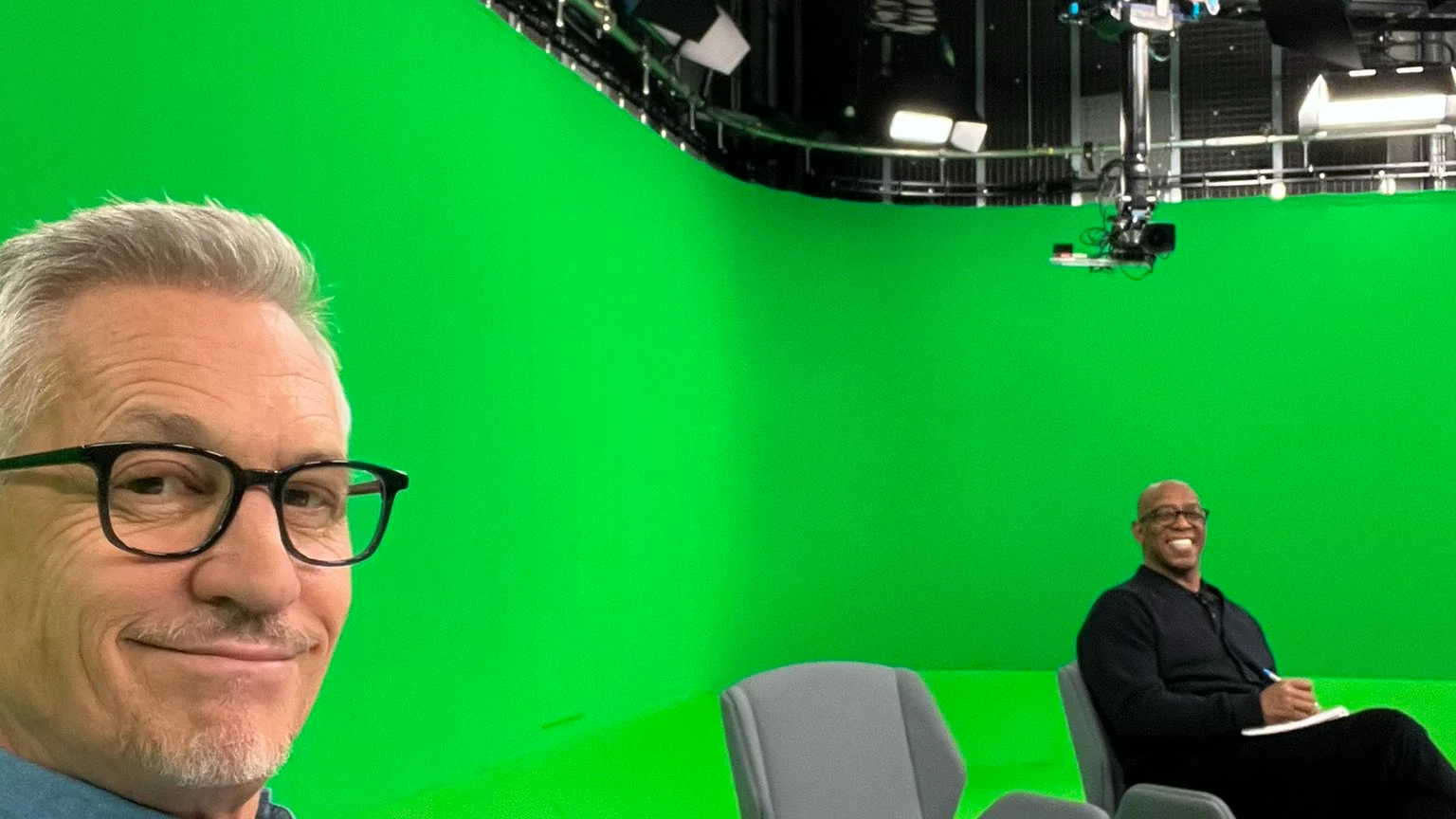 Lineker, en el estudio de la BBC Lineker, en el estudio de la BBC