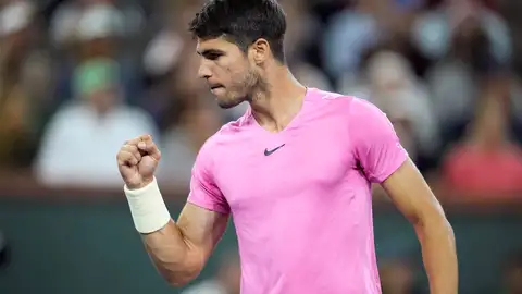 Carlos Alcaraz, en el partido contra Griekspoor en Indian Wells Carlos Alcaraz, en el partido contra Griekspoor en Indian Wells