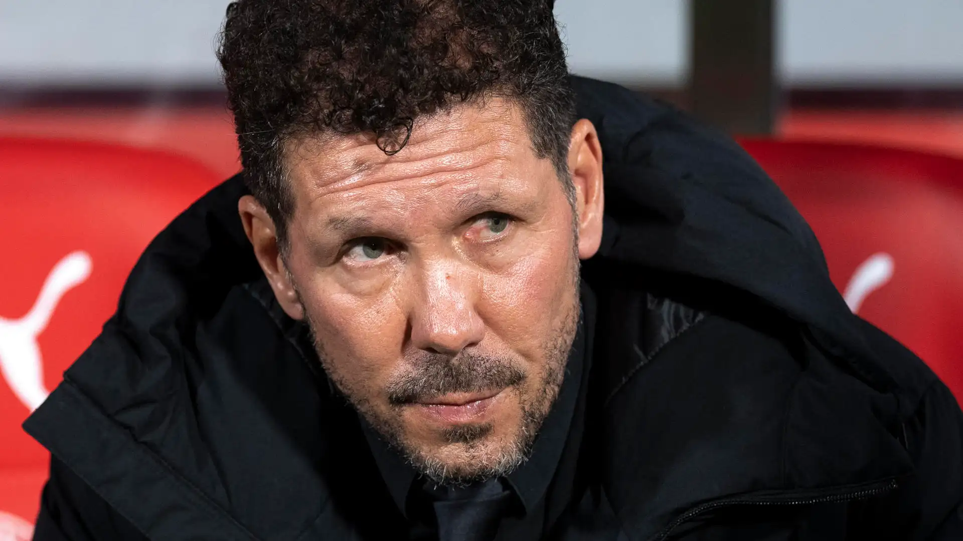 Simeone, en el banquillo del Girona Simeone, en el banquillo del Girona