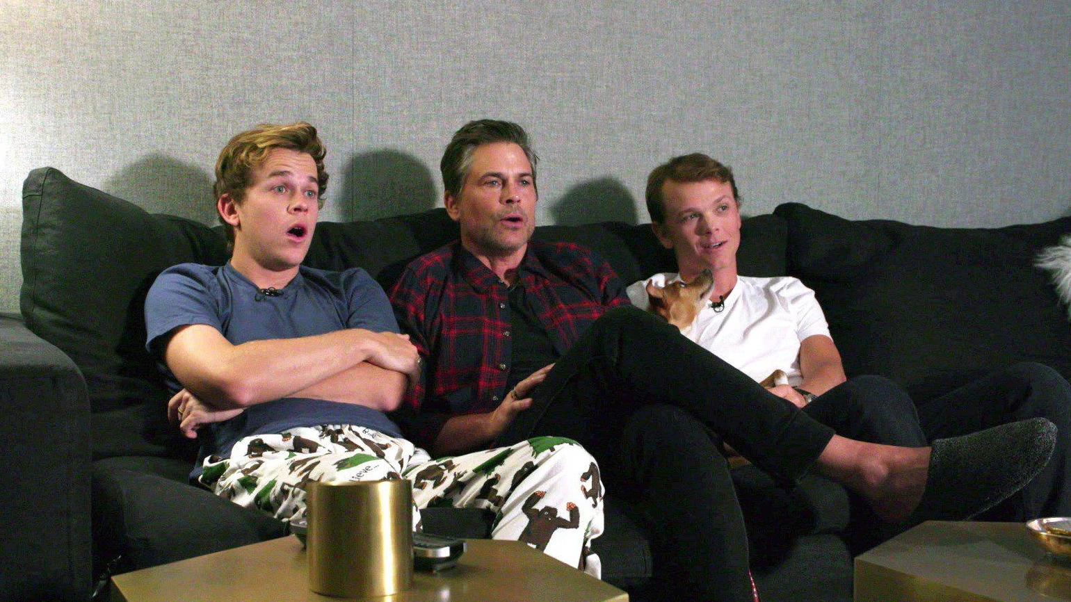 Rob Lowe y sus hijos en 'Celebrity Watch Party' Rob Lowe y sus hijos en 'Celebrity Watch Party'