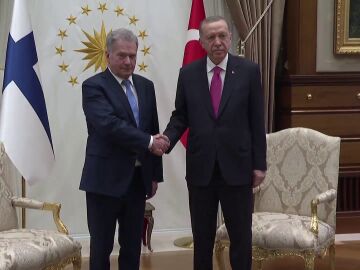 Niinistö y Erdogan, en Ankara este viernes