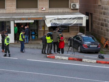 Terraza de Vilaboa (Pontevedra) en la que un conductor ha atropellado a cuatro personas
