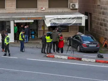 Terraza de Vilaboa (Pontevedra) en la que un conductor ha atropellado a cuatro personas